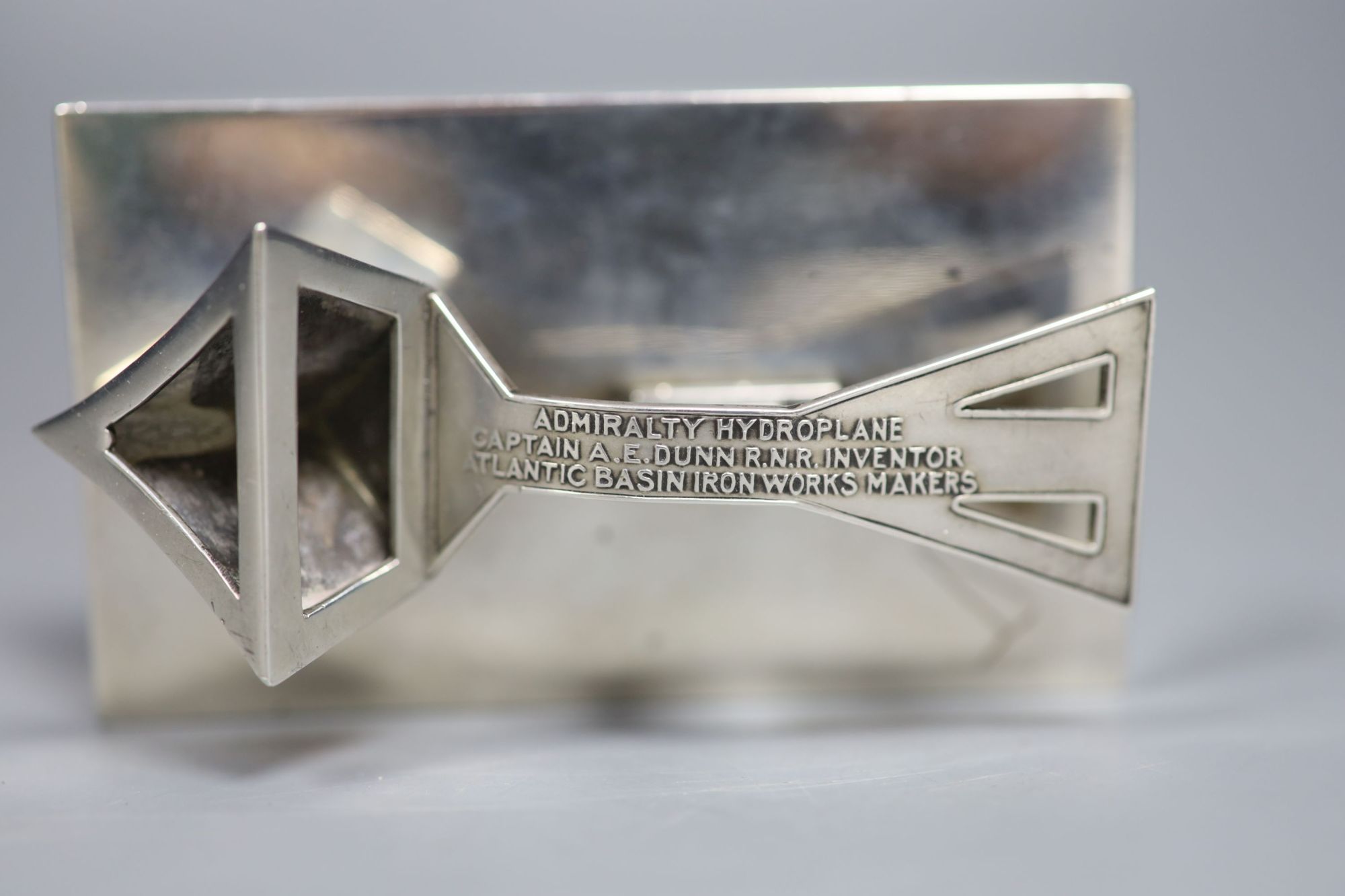 A Tiffany & Co sterling mounted rectangular paperweight